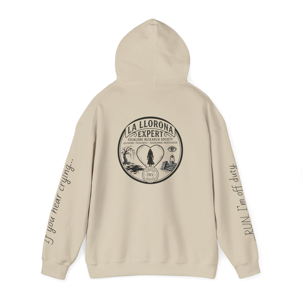 Hoodie — La Llorona Expert Graphic Pullover (“If you’re crying…” Sleeve Text)
