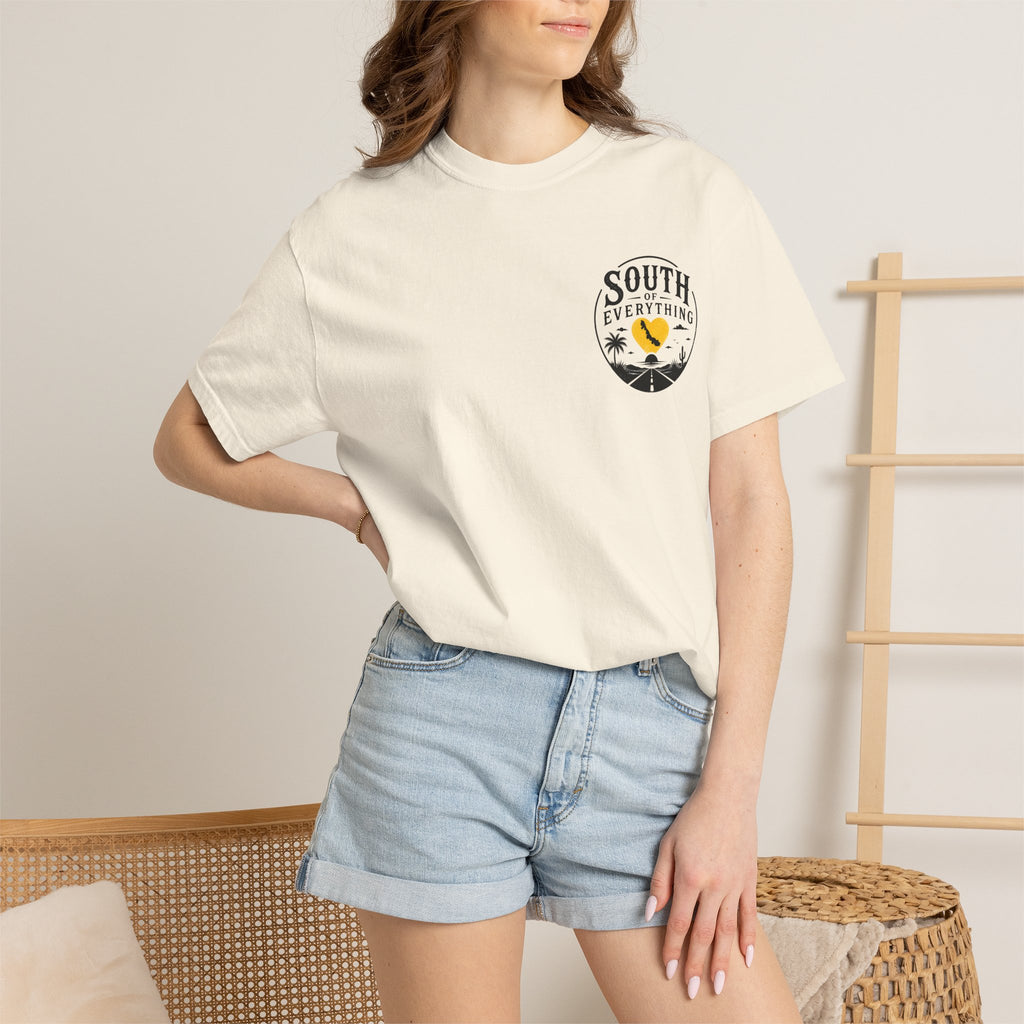 T-Shirt — "Smacked by Cheese Dust and Chaos" Graphic Tee (Snack Lover Novelty)