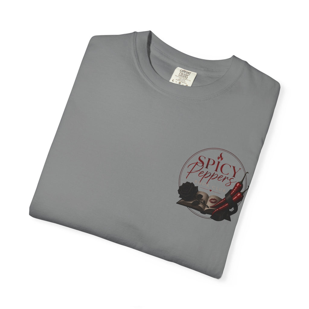 Fueled by Fiction & Fire T-Shirt — Spicy Peppers Book Club Tee