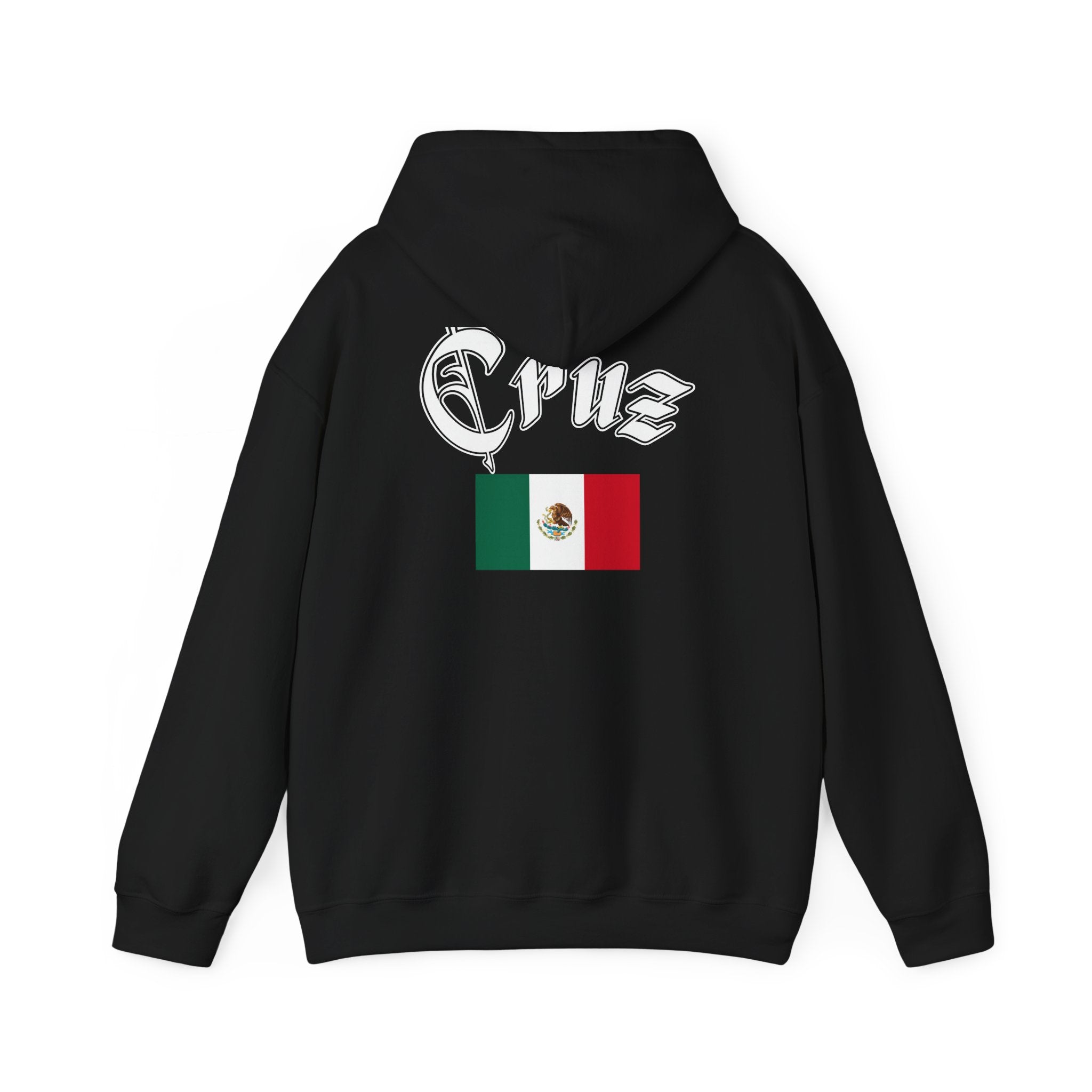 Mexican Flag Hoodie with 'Epus' Gothic Back Design — Pride Pullover for Mexico Fans