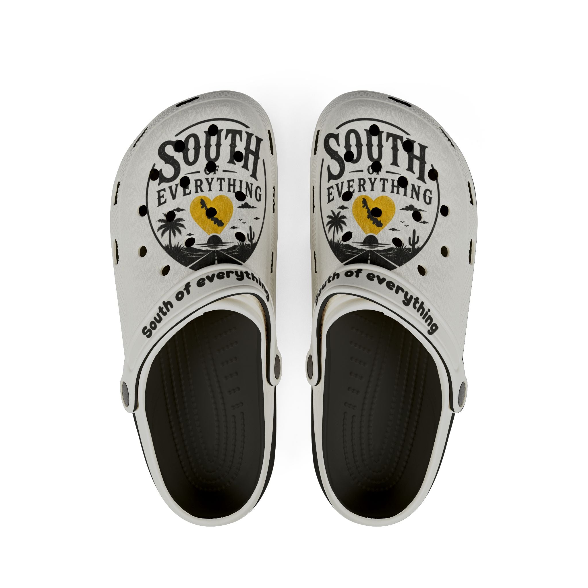 South Is Everything EVA Clogs — Beachy White Foam Slip-Ons