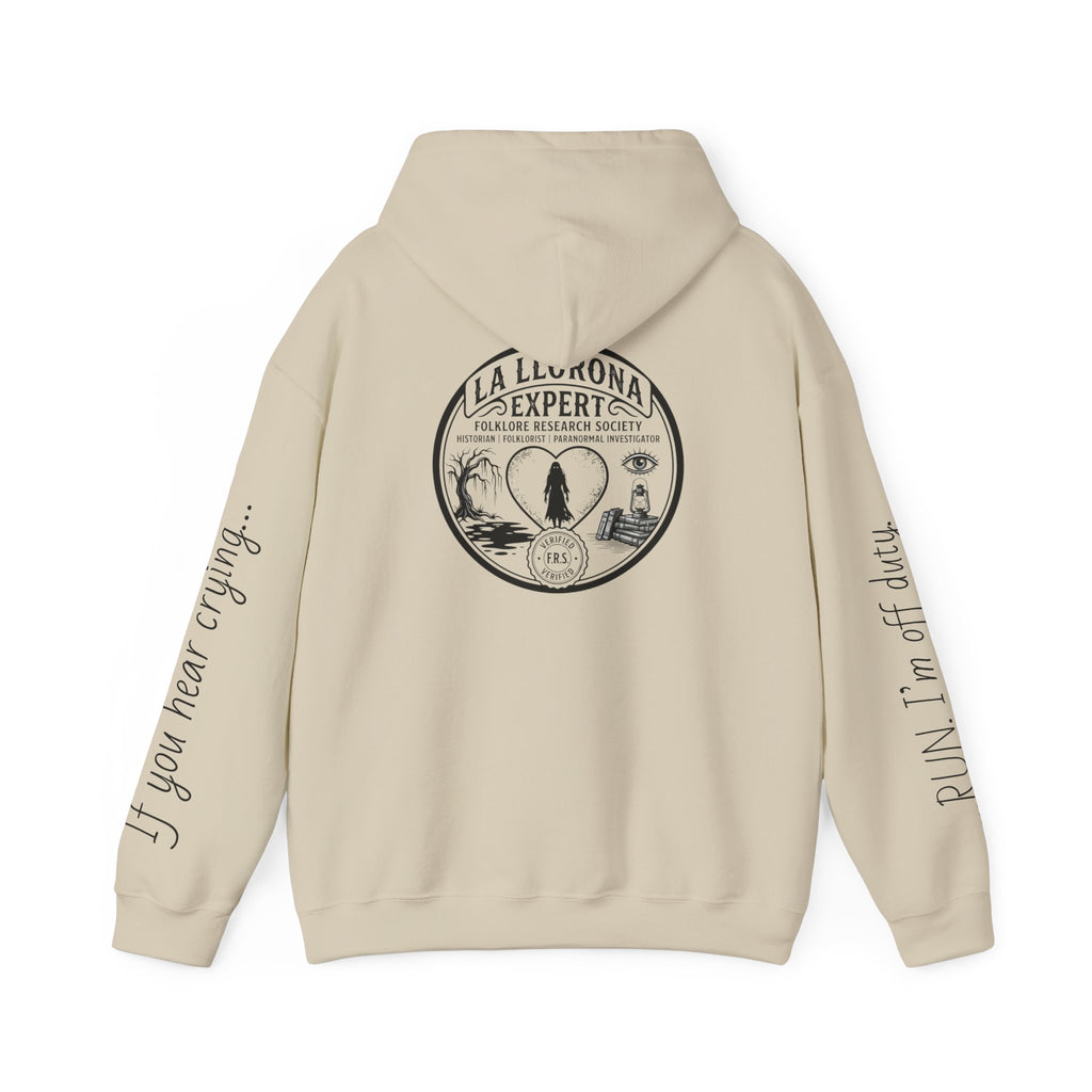 Hoodie — La Llorona Expert Graphic Pullover (“If you’re crying…” Sleeve Text)