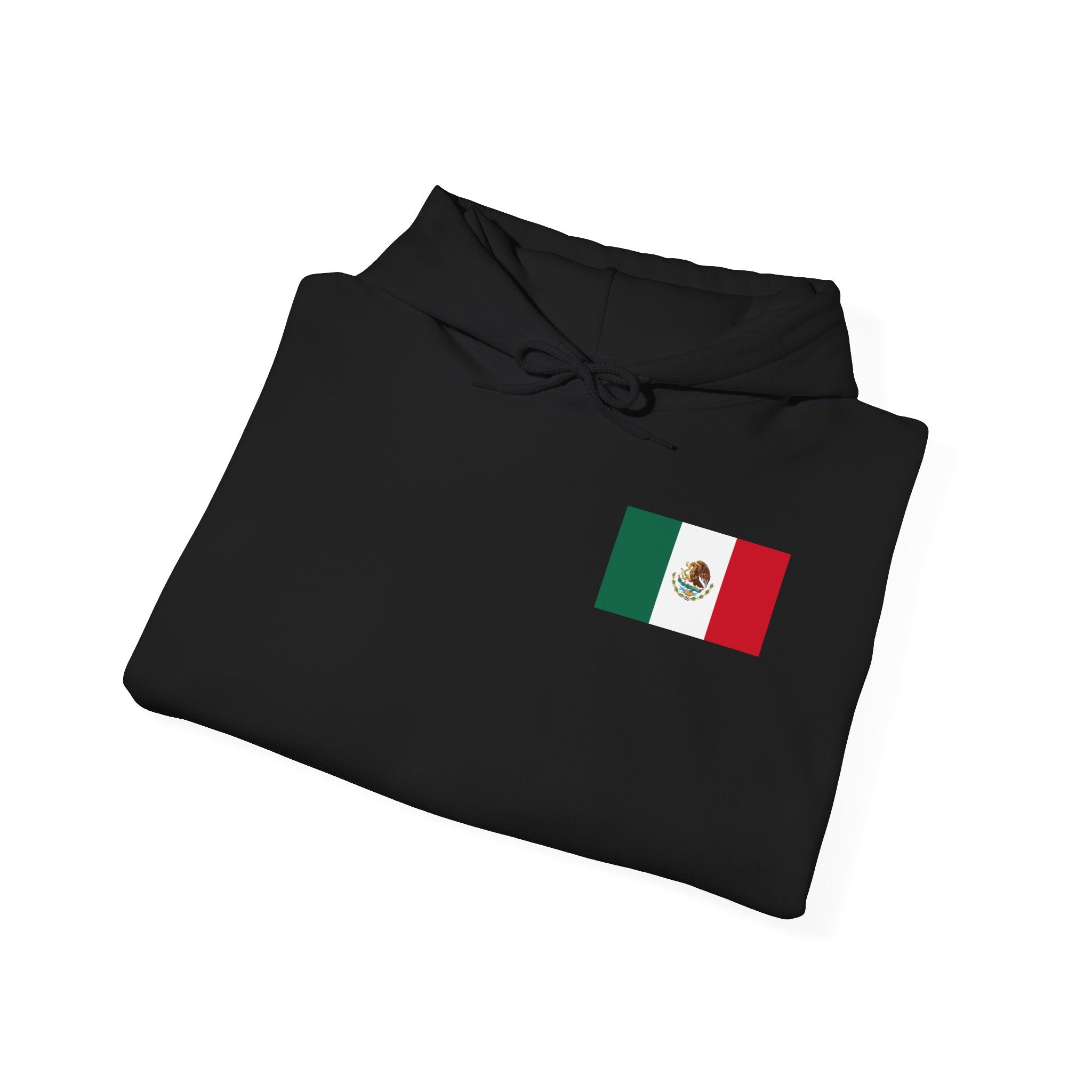 Mexican Flag Hoodie with 'Epus' Gothic Back Design — Pride Pullover for Mexico Fans