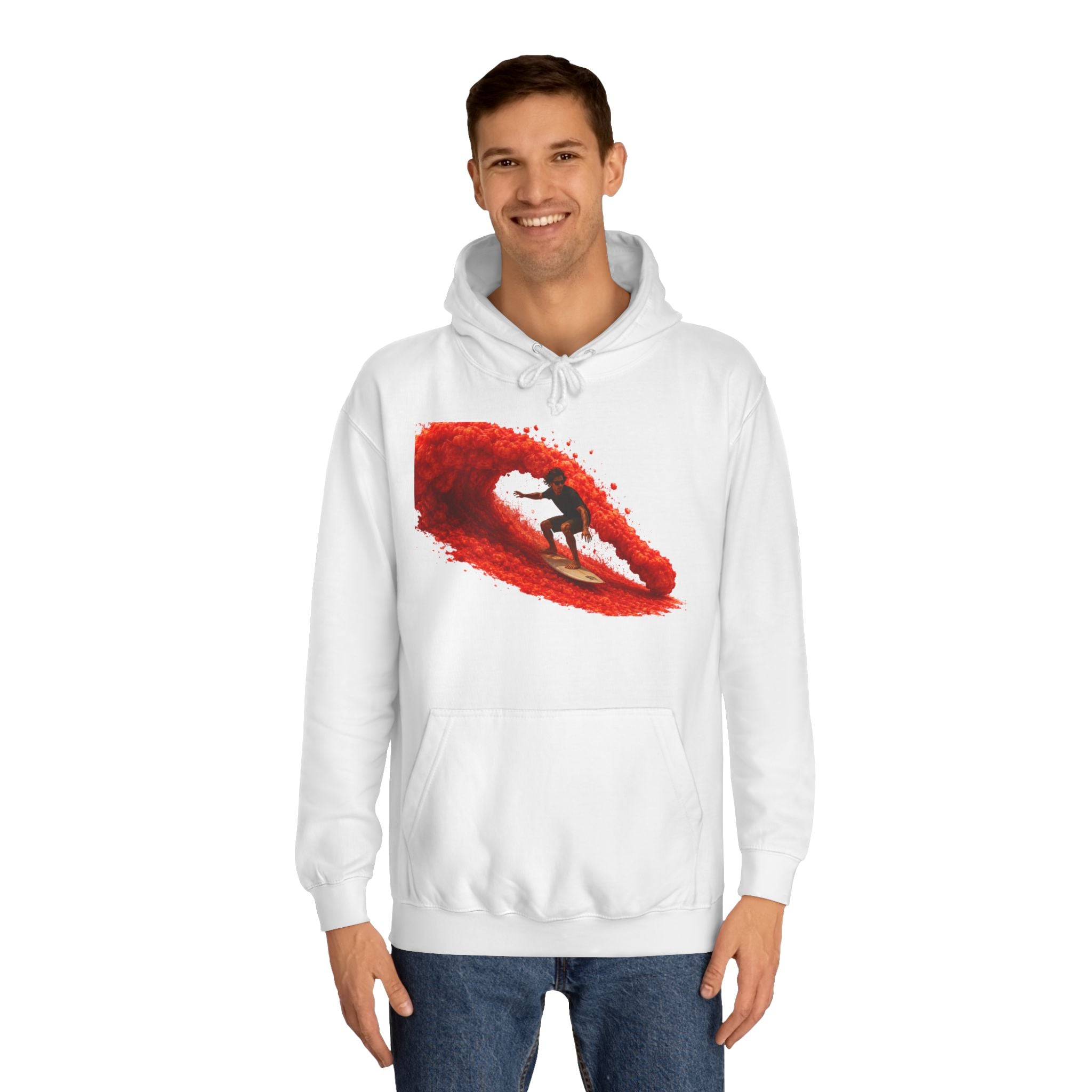 Surf Graphic Hoodie — "Ride the Heat" South Beach Surf Hoodie