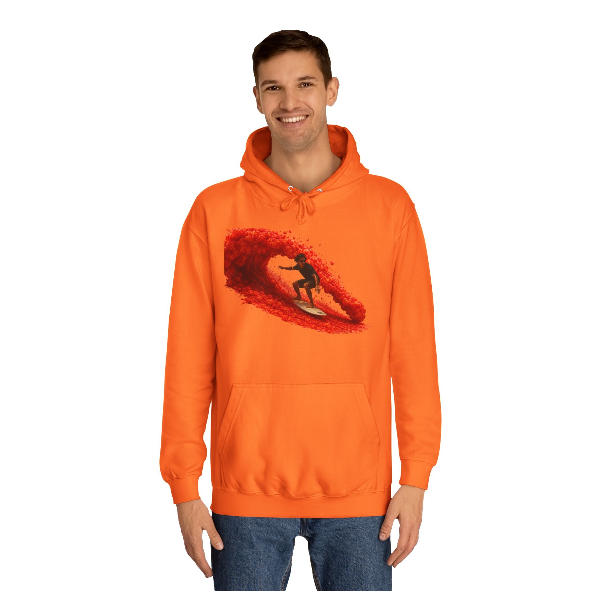 Surf Graphic Hoodie — "Ride the Heat" South Beach Surf Hoodie