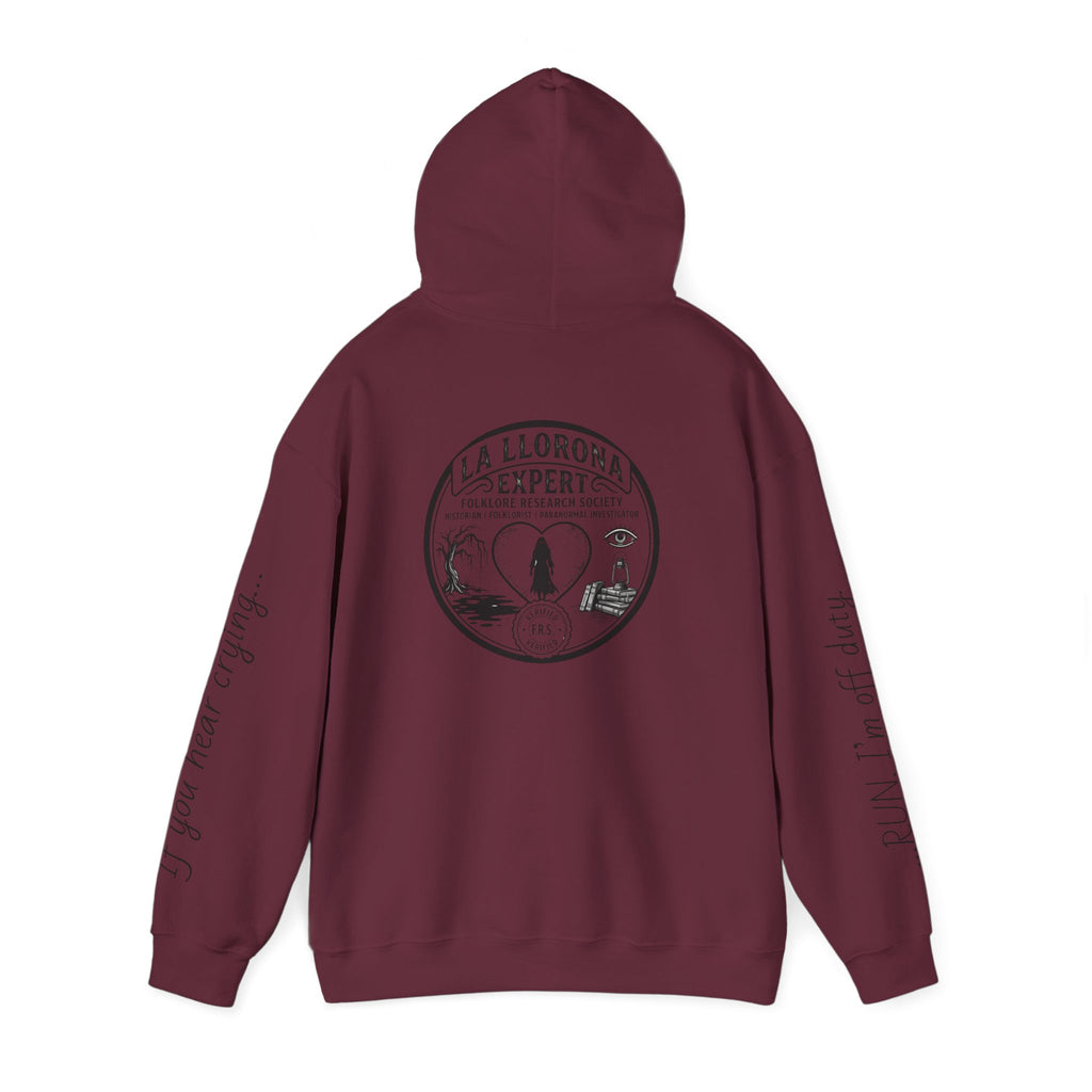 Hoodie — La Llorona Expert Graphic Pullover (“If you’re crying…” Sleeve Text)