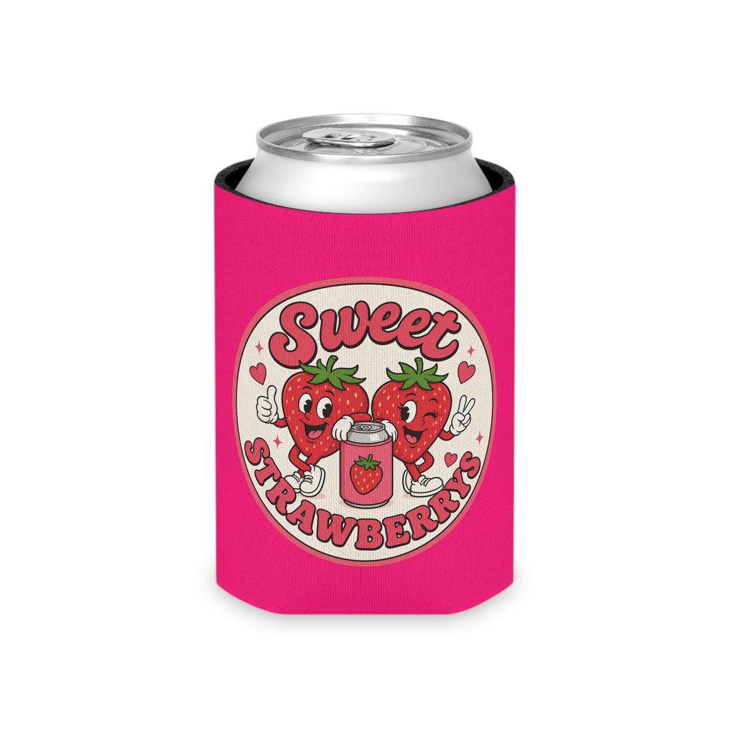 Can Cooler — "Sweet Strawberries" Cute Strawberry Can Koozie