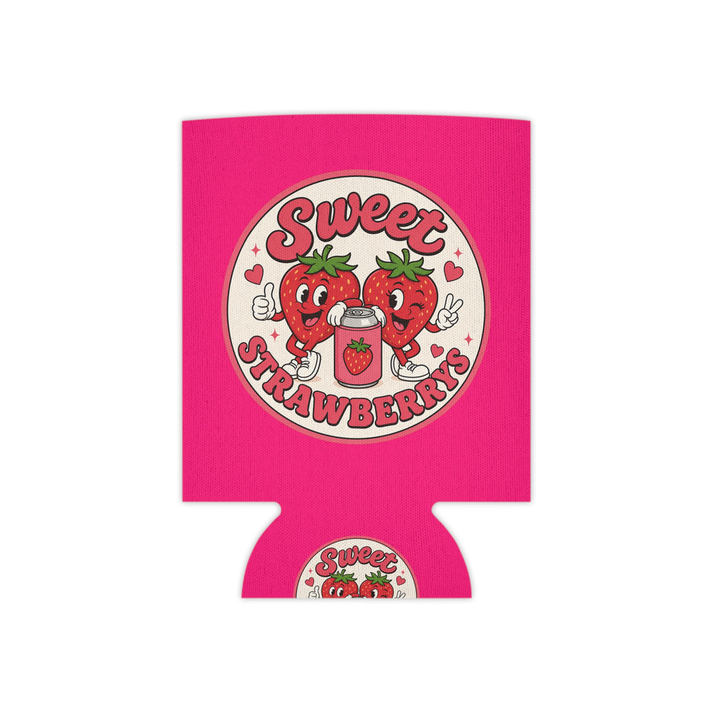 Can Cooler — "Sweet Strawberries" Cute Strawberry Can Koozie